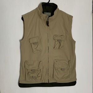 Bugle Boy Khaki Utility Vest Size M Outdoors Vintage 90’s